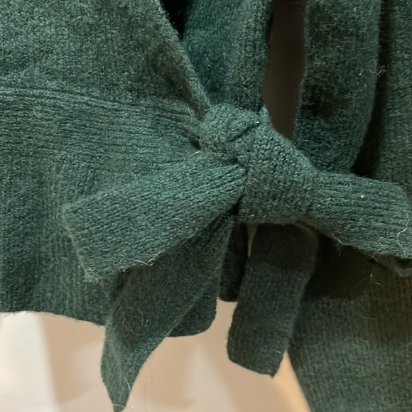 & Other Stories wrap cardigan in dark green - Picture 6 of 10